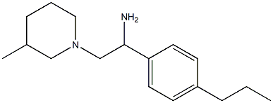 2-(3-methylpiperidin-1-yl)-1-(4-propylphenyl)ethan-1-amine Struktur