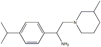 2-(3-methylpiperidin-1-yl)-1-[4-(propan-2-yl)phenyl]ethan-1-amine Struktur