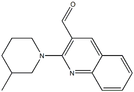 2-(3-methylpiperidin-1-yl)quinoline-3-carbaldehyde Struktur