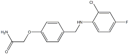 2-(4-{[(2-chloro-4-fluorophenyl)amino]methyl}phenoxy)acetamide Struktur