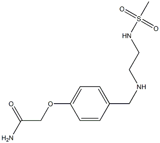 2-(4-{[(2-methanesulfonamidoethyl)amino]methyl}phenoxy)acetamide Struktur