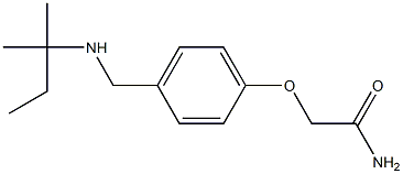 2-(4-{[(2-methylbutan-2-yl)amino]methyl}phenoxy)acetamide Struktur