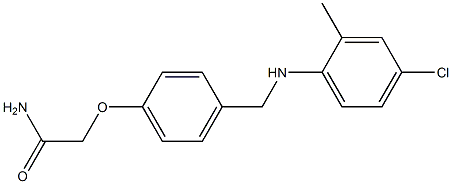 2-(4-{[(4-chloro-2-methylphenyl)amino]methyl}phenoxy)acetamide Struktur