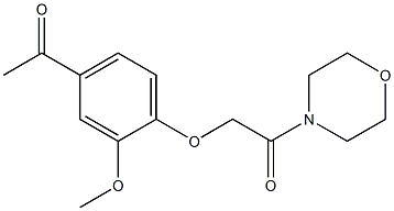 2-(4-acetyl-2-methoxyphenoxy)-1-(morpholin-4-yl)ethan-1-one Struktur