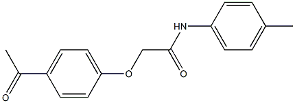 2-(4-acetylphenoxy)-N-(4-methylphenyl)acetamide Struktur