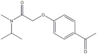 2-(4-acetylphenoxy)-N-methyl-N-(propan-2-yl)acetamide Struktur