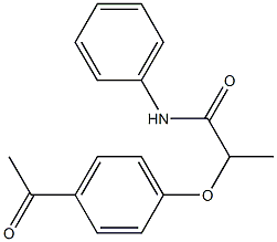 2-(4-acetylphenoxy)-N-phenylpropanamide Struktur