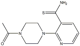 2-(4-acetylpiperazin-1-yl)pyridine-3-carbothioamide Struktur