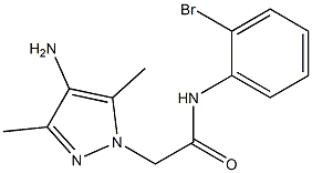 2-(4-amino-3,5-dimethyl-1H-pyrazol-1-yl)-N-(2-bromophenyl)acetamide Struktur