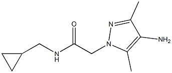 2-(4-amino-3,5-dimethyl-1H-pyrazol-1-yl)-N-(cyclopropylmethyl)acetamide Struktur