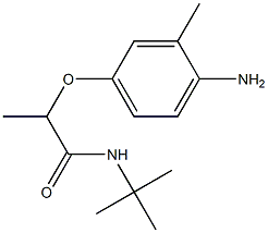 2-(4-amino-3-methylphenoxy)-N-tert-butylpropanamide Struktur