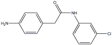 2-(4-aminophenyl)-N-(3-chlorophenyl)acetamide Struktur