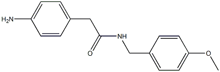 2-(4-aminophenyl)-N-[(4-methoxyphenyl)methyl]acetamide Struktur