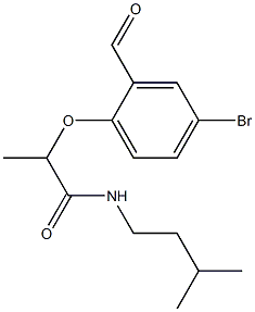 2-(4-bromo-2-formylphenoxy)-N-(3-methylbutyl)propanamide Struktur