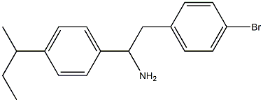 2-(4-bromophenyl)-1-[4-(butan-2-yl)phenyl]ethan-1-amine Struktur