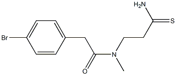 2-(4-bromophenyl)-N-(2-carbamothioylethyl)-N-methylacetamide Struktur