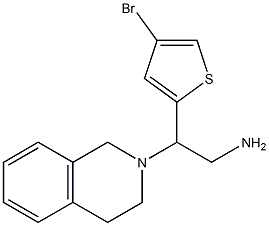 2-(4-bromothiophen-2-yl)-2-(1,2,3,4-tetrahydroisoquinolin-2-yl)ethan-1-amine Struktur