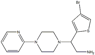 2-(4-bromothiophen-2-yl)-2-[4-(pyridin-2-yl)piperazin-1-yl]ethan-1-amine Struktur