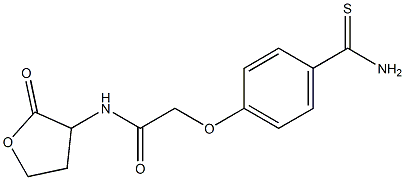 2-(4-carbamothioylphenoxy)-N-(2-oxooxolan-3-yl)acetamide Struktur