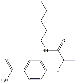 2-(4-carbamothioylphenoxy)-N-pentylpropanamide Struktur