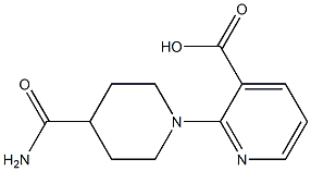 2-(4-carbamoylpiperidin-1-yl)pyridine-3-carboxylic acid Struktur