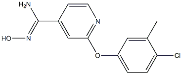 2-(4-chloro-3-methylphenoxy)-N'-hydroxypyridine-4-carboximidamide Struktur