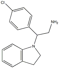 2-(4-chlorophenyl)-2-(2,3-dihydro-1H-indol-1-yl)ethan-1-amine Struktur