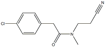 2-(4-chlorophenyl)-N-(2-cyanoethyl)-N-methylacetamide Struktur