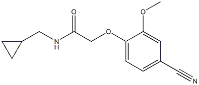 2-(4-cyano-2-methoxyphenoxy)-N-(cyclopropylmethyl)acetamide Struktur