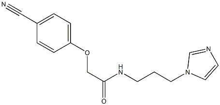 2-(4-cyanophenoxy)-N-[3-(1H-imidazol-1-yl)propyl]acetamide Struktur