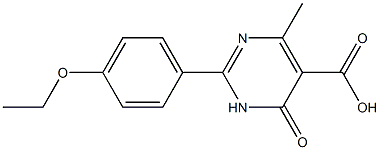 2-(4-ethoxyphenyl)-4-methyl-6-oxo-1,6-dihydropyrimidine-5-carboxylic acid Struktur