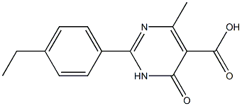 2-(4-ethylphenyl)-4-methyl-6-oxo-1,6-dihydropyrimidine-5-carboxylic acid Struktur