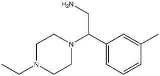 2-(4-ethylpiperazin-1-yl)-2-(3-methylphenyl)ethanamine Struktur