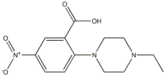 2-(4-ethylpiperazin-1-yl)-5-nitrobenzoic acid Struktur