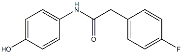 2-(4-fluorophenyl)-N-(4-hydroxyphenyl)acetamide Struktur