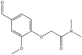 2-(4-formyl-2-methoxyphenoxy)-N,N-dimethylacetamide Struktur