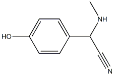 2-(4-hydroxyphenyl)-2-(methylamino)acetonitrile Struktur