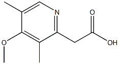 2-(4-methoxy-3,5-dimethylpyridin-2-yl)acetic acid Struktur