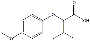 2-(4-methoxyphenoxy)-3-methylbutanoic acid Struktur