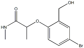 2-[4-bromo-2-(hydroxymethyl)phenoxy]-N-methylpropanamide Struktur