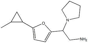 2-[5-(2-methylcyclopropyl)-2-furyl]-2-pyrrolidin-1-ylethanamine Struktur