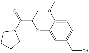 2-[5-(hydroxymethyl)-2-methoxyphenoxy]-1-(pyrrolidin-1-yl)propan-1-one Struktur