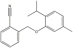 2-[5-methyl-2-(propan-2-yl)phenoxymethyl]benzonitrile Struktur