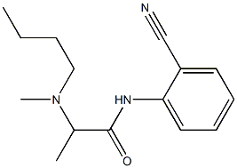 2-[butyl(methyl)amino]-N-(2-cyanophenyl)propanamide Struktur