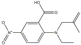 2-[ethyl(2-methylprop-2-en-1-yl)amino]-5-nitrobenzoic acid Struktur