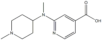 2-[methyl(1-methylpiperidin-4-yl)amino]pyridine-4-carboxylic acid Struktur