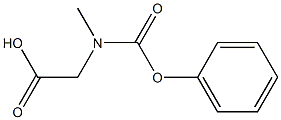 2-[methyl(phenoxycarbonyl)amino]acetic acid Struktur