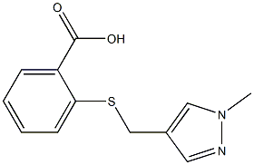 2-{[(1-methyl-1H-pyrazol-4-yl)methyl]sulfanyl}benzoic acid Struktur