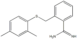 2-{[(2,4-dimethylphenyl)sulfanyl]methyl}benzene-1-carboximidamide Struktur