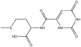 2-{[(2,6-dioxo-1,2,3,6-tetrahydropyrimidin-4-yl)carbonyl]amino}-4-(methylthio)butanoic acid Struktur